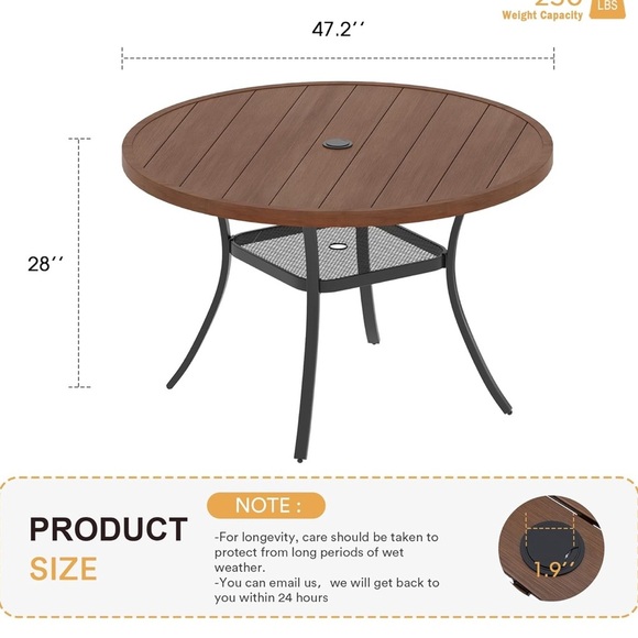 Gorgeous outside patio table.NEW IN BOX. - Picture 2 of 9